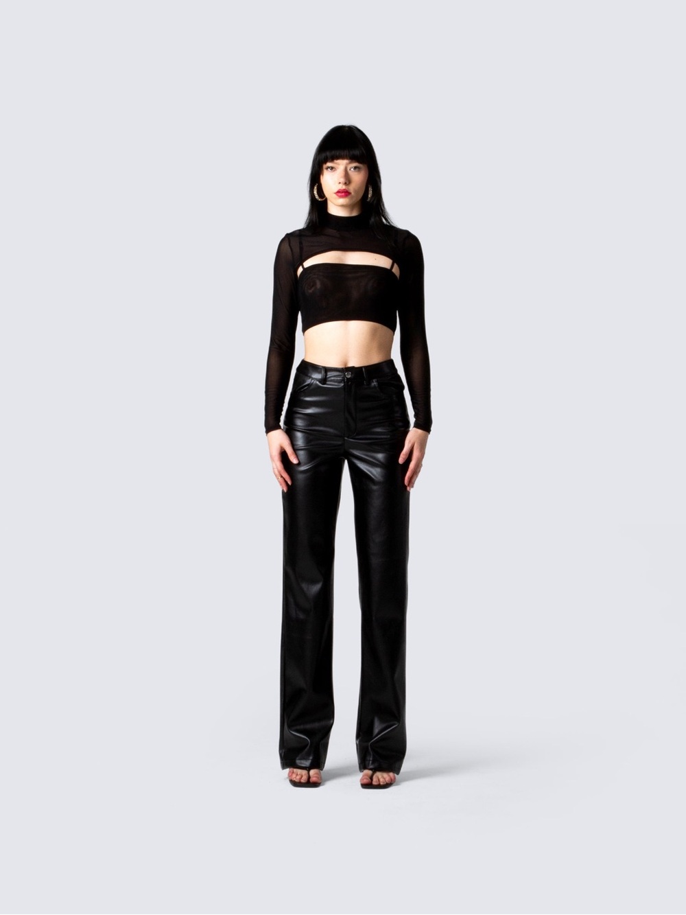 Finesse Nadine Black Mesh Tank and Shrug M CR17-11‼️LAST ONE